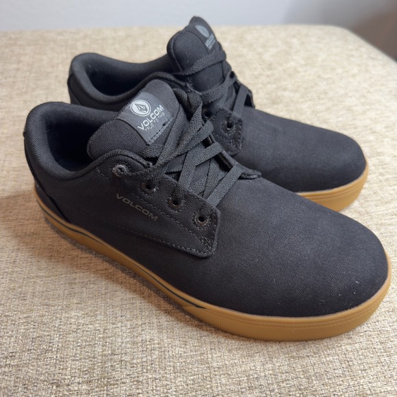 Volcom True Composite Toe Work Sneaker Black Gum Sole Safety Shoes Mens 9W - Picture 1 of 6